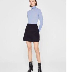 J. Crew Navy Wool Viscose Mini Skirt Size 4